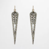 Santa Fe Vintage 1920's Paste Arrow Drop Crystalline Earrings