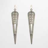 Santa Fe Vintage 1920's Paste Arrow Drop Crystalline Earrings