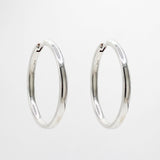 Santa Fe Sterling Silver Hinge-Opening Hoop Earrings