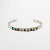 Santa Fe "TRANSCEND" Sterling Silver Gemstone Cuff Bracelet