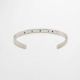 Santa Fe "TRANSCEND" Sterling Silver Gemstone Cuff Bracelet