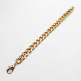 80's Style Chunky Goldplated Brass Curb Chain Bracelet