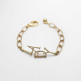 Archival Lulu "Lady" Bracelet Layered Lettering Chain