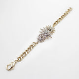 Archival Lulu Triple Pave Layered Stars Curb Chain Bracelet