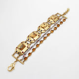 Archival Lulu 80's-Era Multi-Strand Bejeweled Statement Bracelet