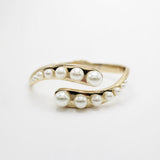 Archival Lulu 80's-Inspired Graduated Glass Pearl Hinge Cuff