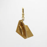 Vintage 80s Satin Gold Layered Geometric Shapes Charm