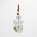 Vintage 80s Clear Lucite Triple Bubble Charm