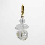 Vintage 80s Clear Lucite Triple Bubble Charm