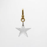 Vintage 80s Glass Faceted Star Charm