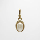 Vintage 80s Oval Pearl Bezel Lady of the Moment Charm