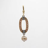 Vintage Archival Lulu Mixed Metal Blush Pearl Drop Charm