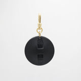 Vintage 80s Faceted Soft Touch Matte Black Resin Charm