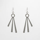 Modernist-80s Inspired Silver-plated The Future is Yours Key to the Door Earrings