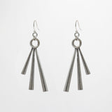 Modernist-80s Inspired Silver-plated The Future is Yours Key to the Door Earrings