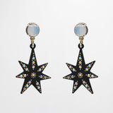 Archival Lulu 80s Inspired Aurora Borealis Spark Star Drop Earring