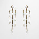 Archival Lulu Glass Pearl Chandelier Statement Earring