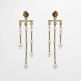 Archival Lulu Glass Pearl Chandelier Statement Earring