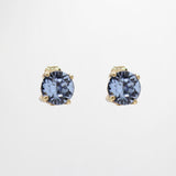 Periwinkle Blue Glass Crystal Stud Earrings