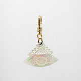 Elizabeth Vintage Mother of Pearl Handcarved Fan Charm