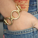 Vintage 1980's Chain Circle Link Bracelet