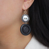 Archival Lulu 80s Inspired Billie Mother of Pearl Double Drop Earring