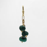 St. Paddy's Day Triple Antique Malachite Beloved Stone Drop Misa Charm