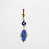 St. Paddy's Day Blue Rosette Vintage Murano Glass Evil Eye Charm