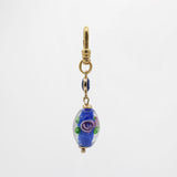 St. Paddy's Day Blue Rosette Vintage Murano Glass Evil Eye Charm