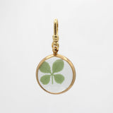 St. Paddy's Day Vintage 1950's Glass Goldfill Clover Cutout Saoirse Charm