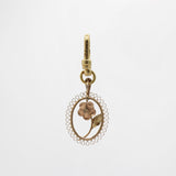 Antique 10 Karat Rose & Yellow Gold Filagree Rose Bloom Charm