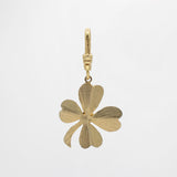 Vintage Glass Pearl and Gold Plated Four Leaf Clover