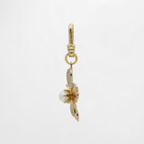 Vintage Glass Pearl and Gold Plated Four Leaf Clover