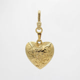 St. Paddy's Vintage Scrolled Puffy Heart Charm