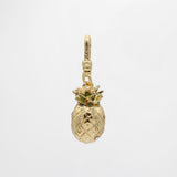 St. Paddy's Day Gold Plated Rhinestone Pineapple Charm