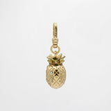 St. Paddy's Day Gold Plated Rhinestone Pineapple Charm