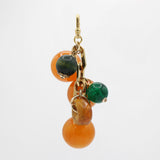 St. Paddy's Malachite, Amber and Bakelite Ball Bead Cluster