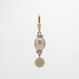 Archival Lulu Champagne Pearl Vintage Celluloid Bloom Charm