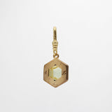 Archival Lulu Hexagon Peridot Colored Crystal Candyce Charm