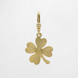 St. Paddy's Day Gold Plated Four Leaf Clover Record Disc-Etched Louise Charm