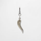 Vintage Frosted Silver Cornicello Luck O the Italian Charm