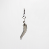 Vintage Frosted Silver Cornicello Luck O the Italian Charm