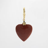 Antique Victorian Goldstone Carved Heart Alex Charm