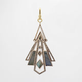 St. Paddy's Archival Lulu Marcasite, Labradorite Deco Arrowhead Charm