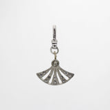 Antique Art Deco Jabot Crystalline Fan Charm