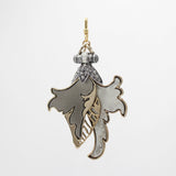 Archival Lulu Nightshade Mixed Media Nouveau Leaves-Inspired Charm