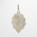 Antique Victorian Hand-Carved Mother of Pearl Leaf of Love Charm