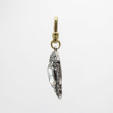 Archival Lulu Oval Glass Crystal Leafette Teardrop Viva Charm