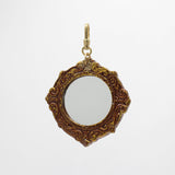 Handcarved Gilded Wood Through the Looking Glass Charm