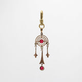 Antique Victorian 10K Gold Garnet & Pearl Charm